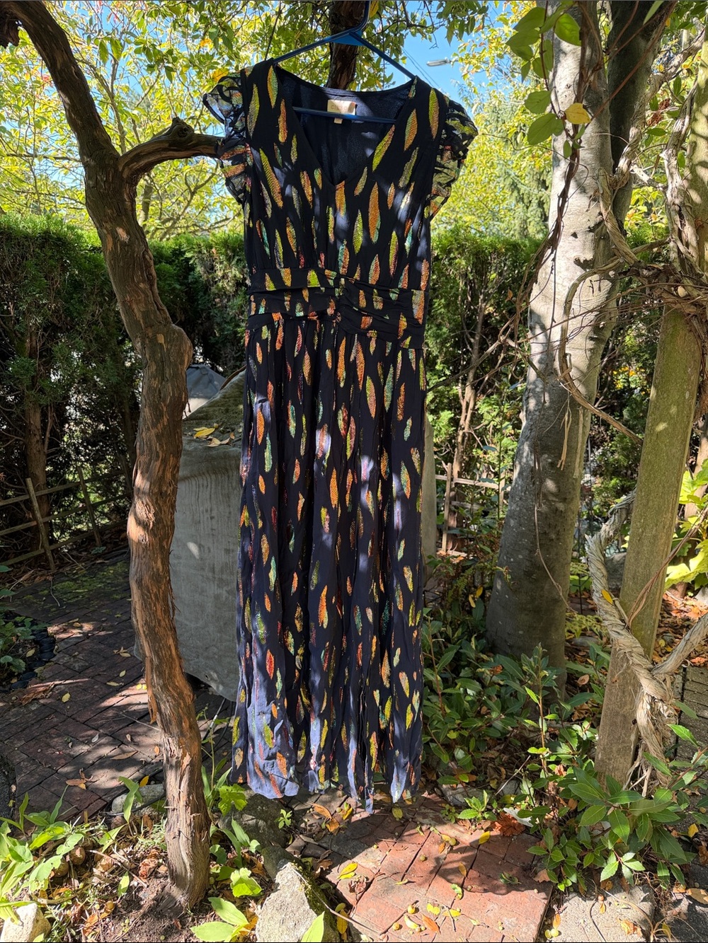 Ciebon navy midi dress with side slit